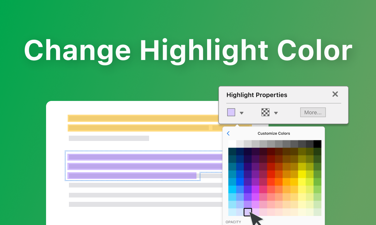 Change Highlight Color in PDF