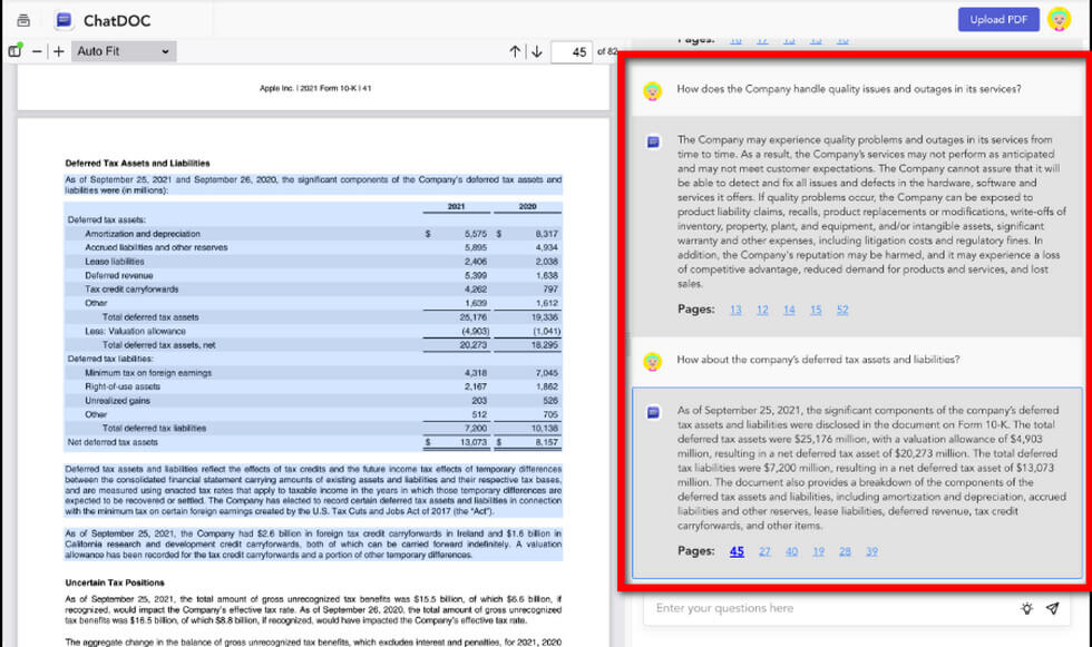 Understand Document Info Through ChatDOC