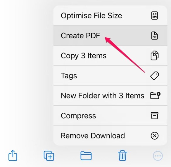 Create PDF on Files App