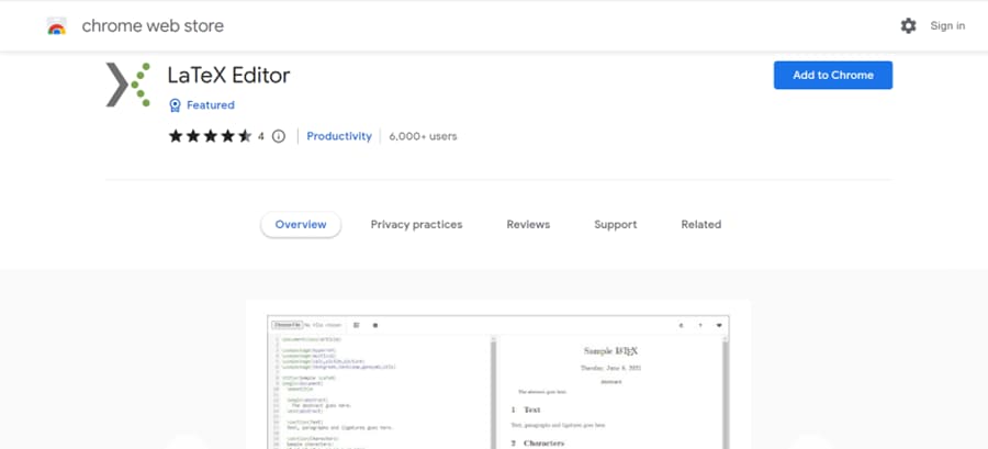 Chrome LaTeX Editor