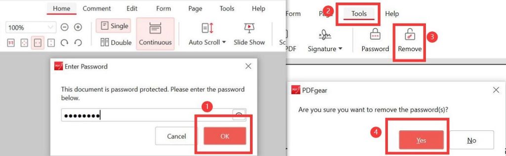 Clean a Password from a PDF with PDFgear