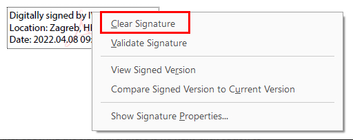 Remove Digital Signature in Adobe