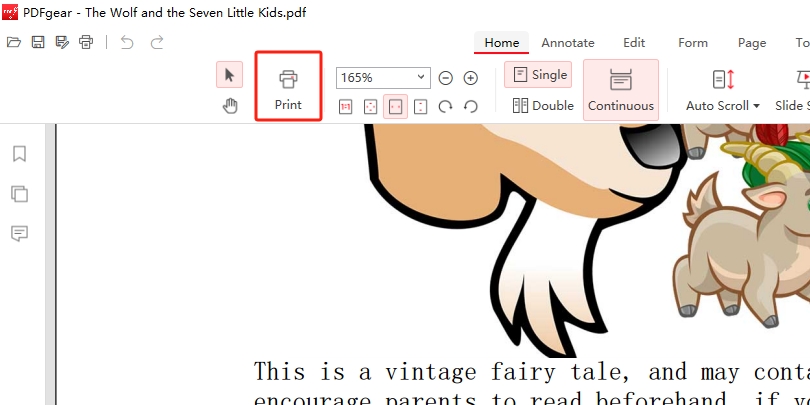 Print PDF with PDFgear