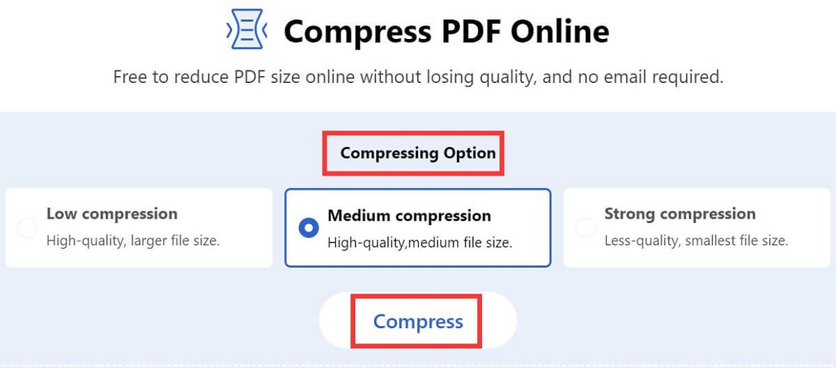 Compress PDF Online