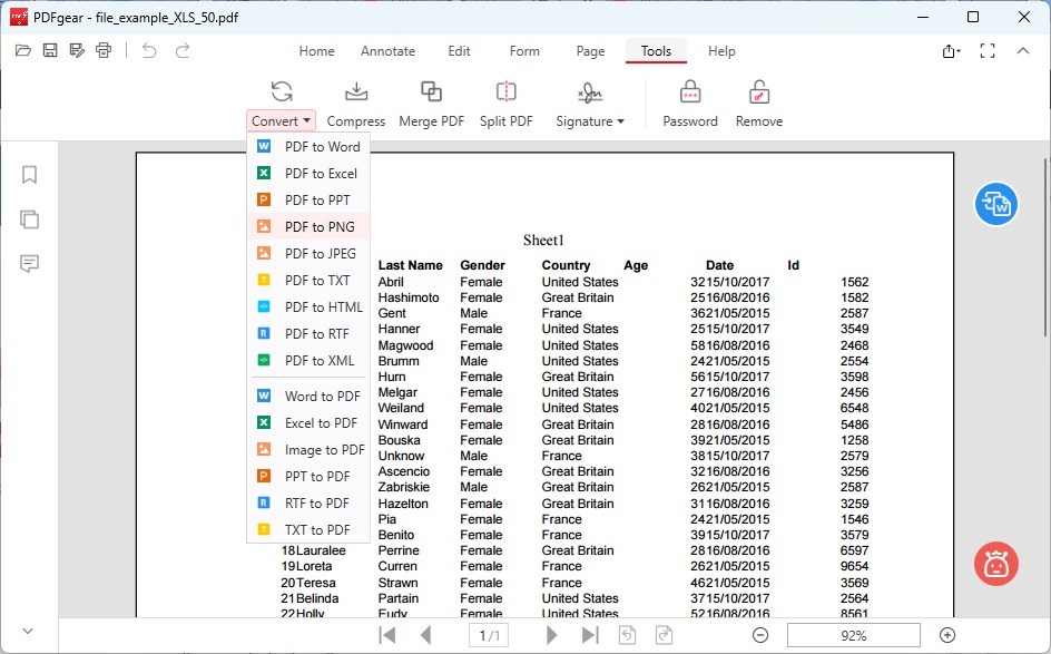 Convert PDF to Image