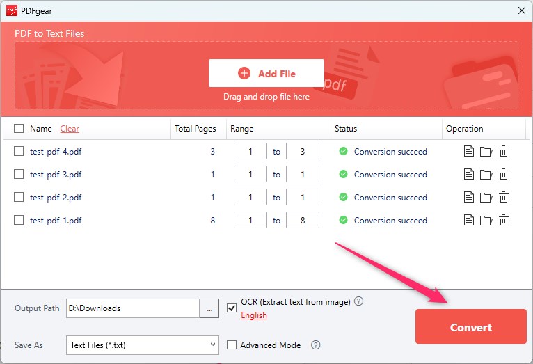 Convert PDF to Text 