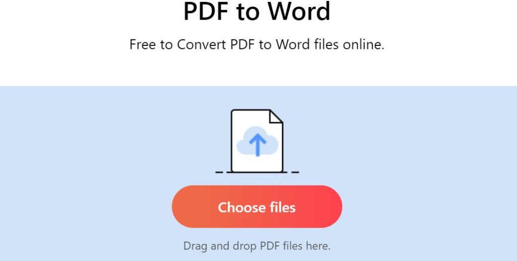 Convert a PDF to Word with PDFgear Online Converter