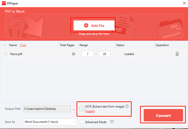 Convert PDF with PDFgear Desktop Software