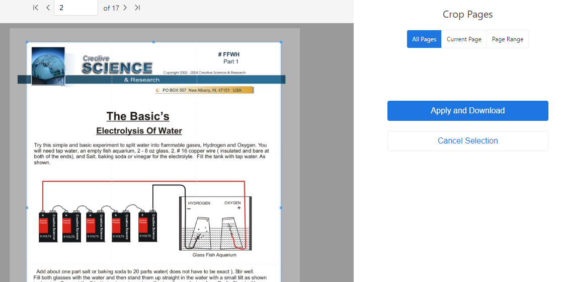 Crop PDF Pages with 3 Options