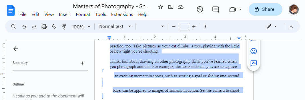 Copy PDF Text in Google Docs