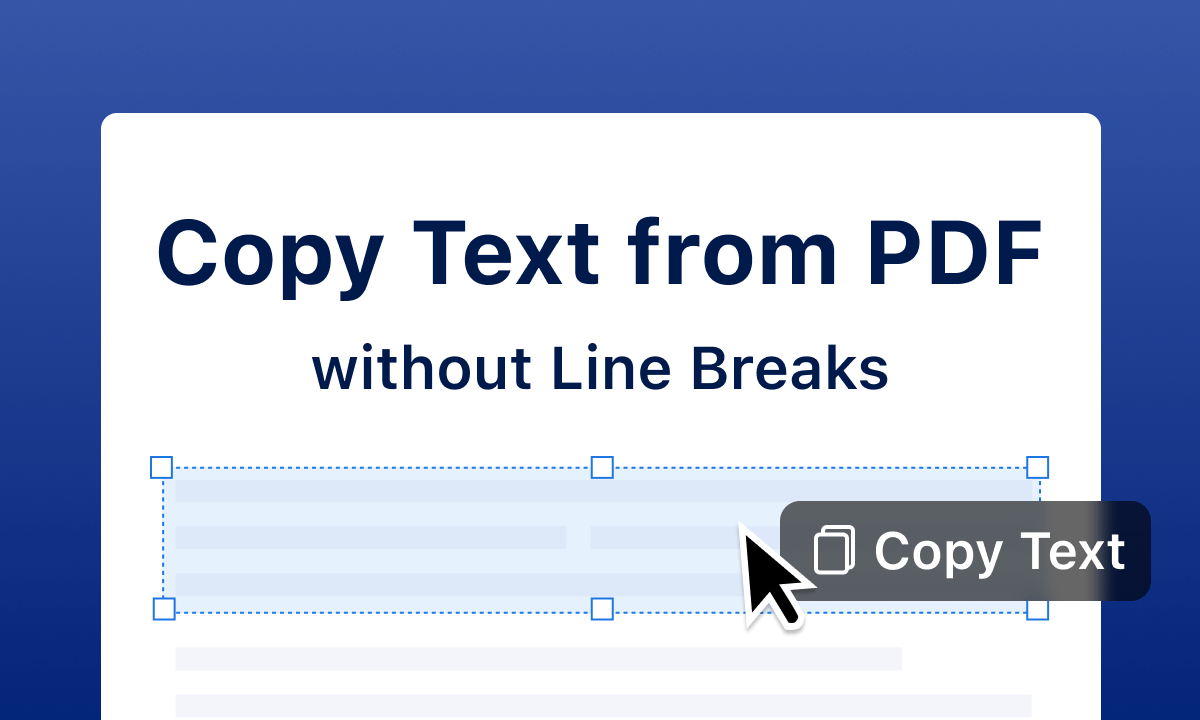 Copy Text from PDF without Line Breaks