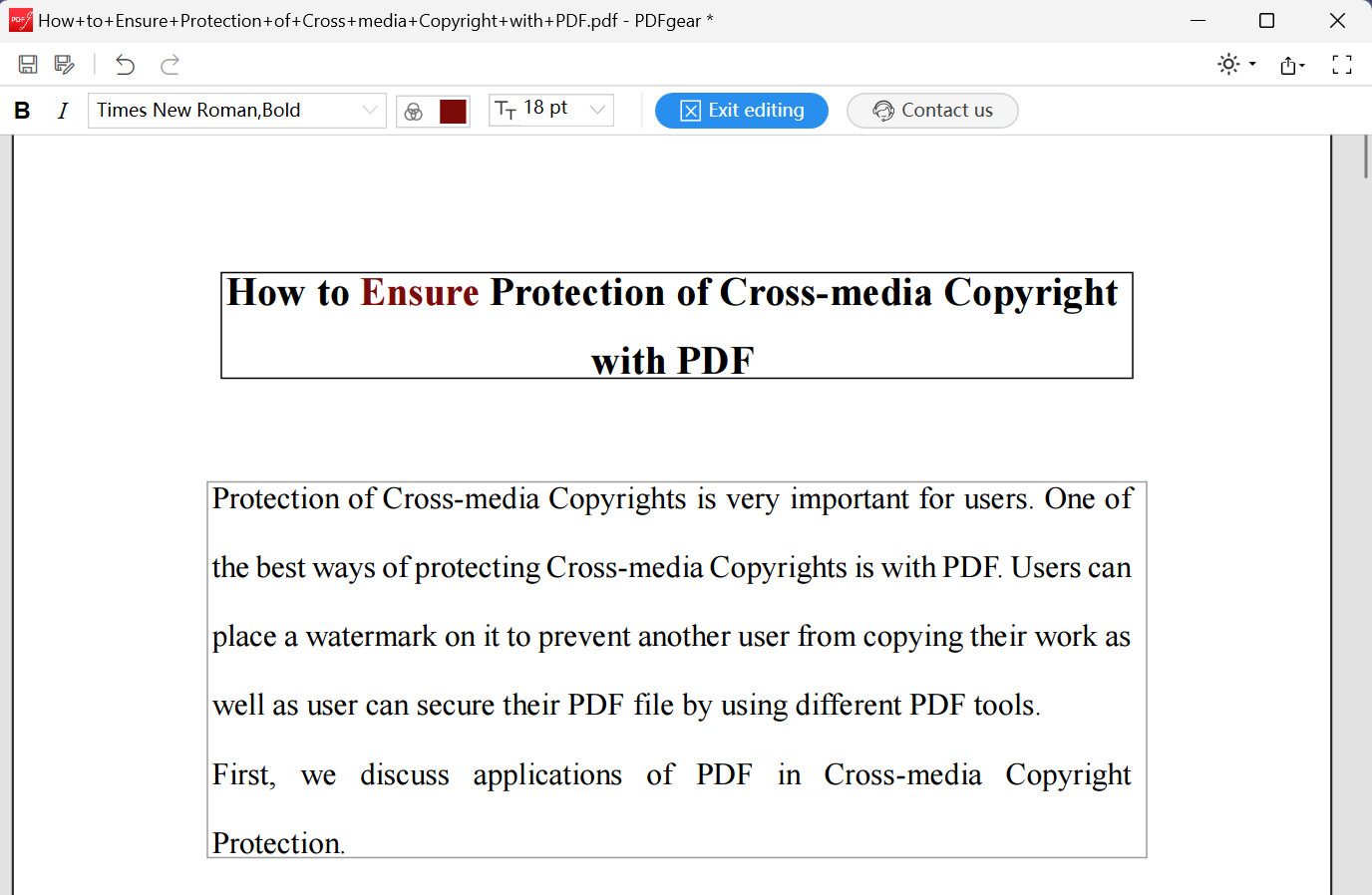 Correct PDF Document with PDFgear