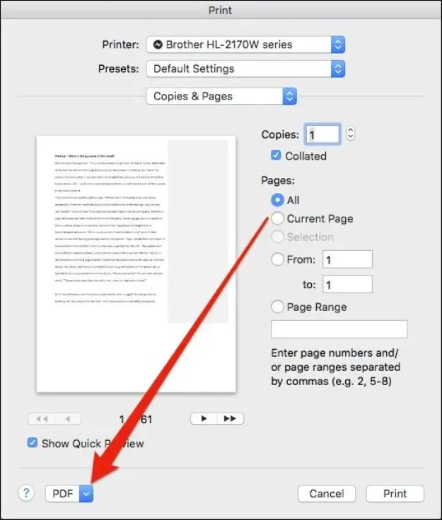 Create A PDF on Mac