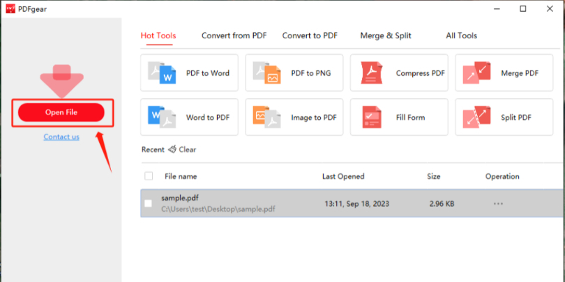 Open PDF in PDFgear