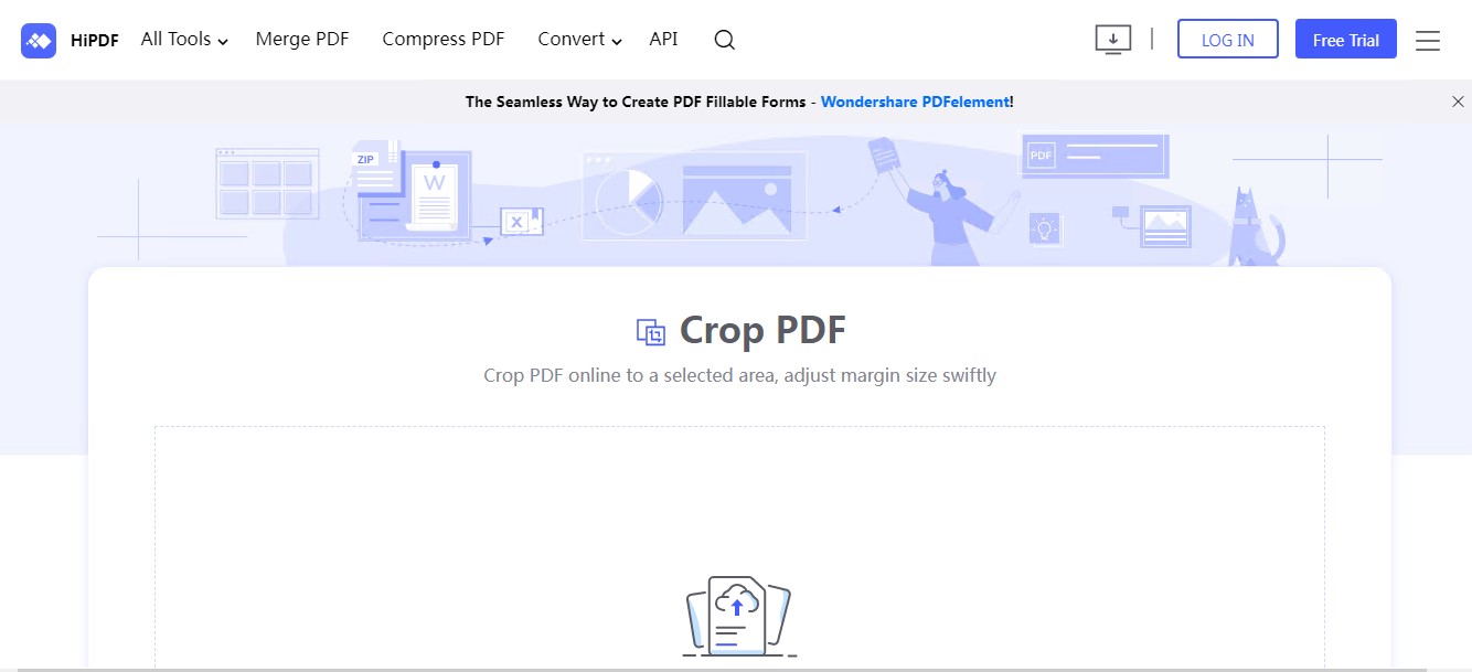 Crop PDF in HiPDF