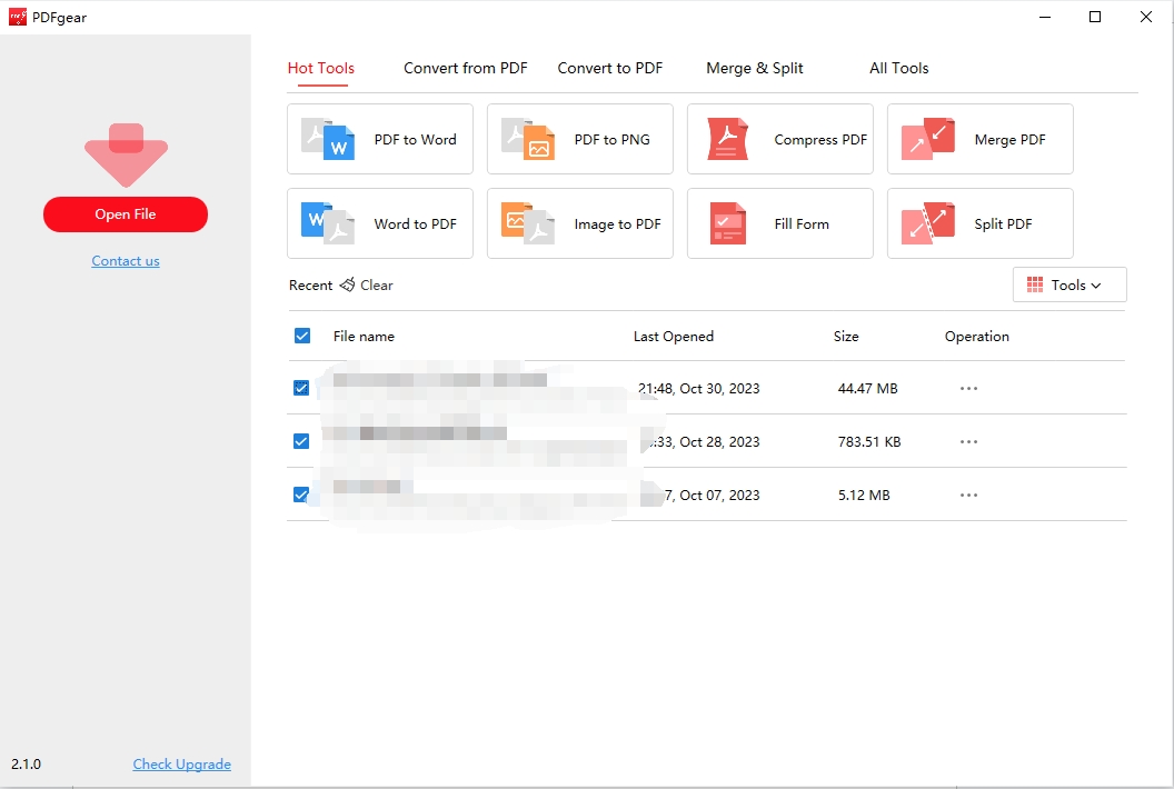 Select PDF Files on Windows Using PDFgear