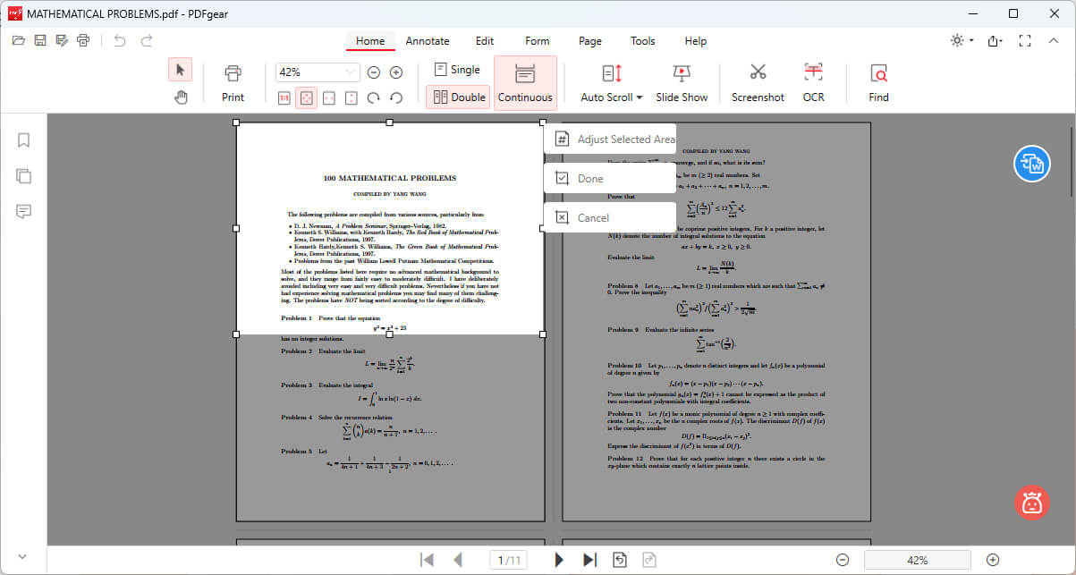 Crop Page in Half