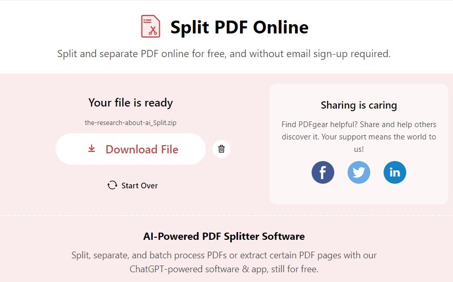 Download the Split PDF Files