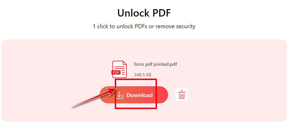 Save the PDF without a password