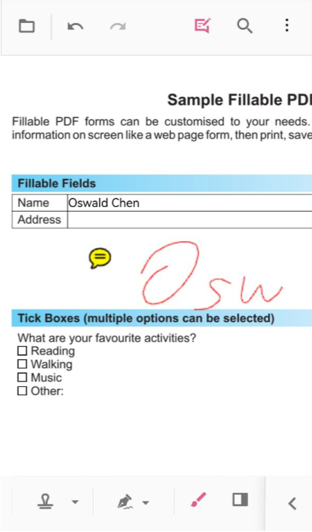 Draw on PDF
