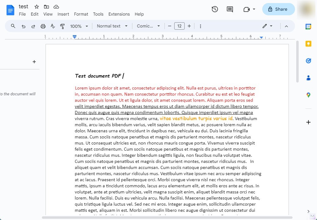 Annotate a PDF File in Google Docs