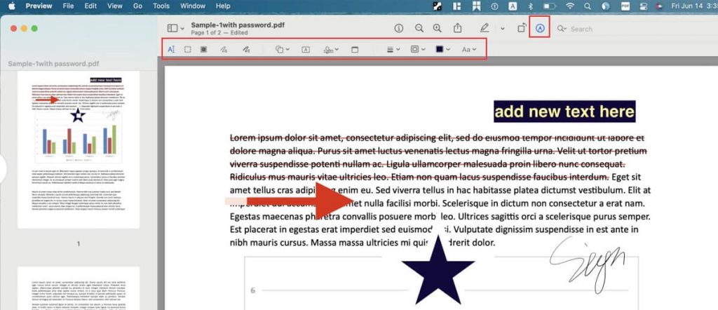 Edit a PDF with Preview