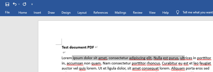 Edit PDF in Microsoft Word