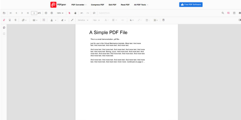 Edit Text in PDF Online with PDFgear