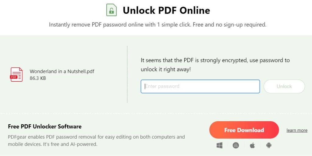 Enter Password Online