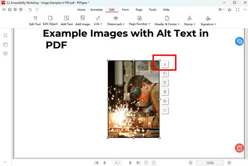 Extract and Save Images from PDF in PDFgear