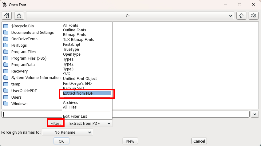 Choose a Filter Option