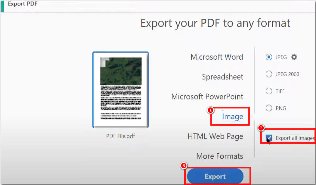 Export the Images from a PDF