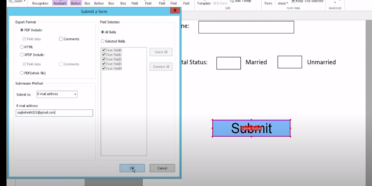 Fill in the Export Information