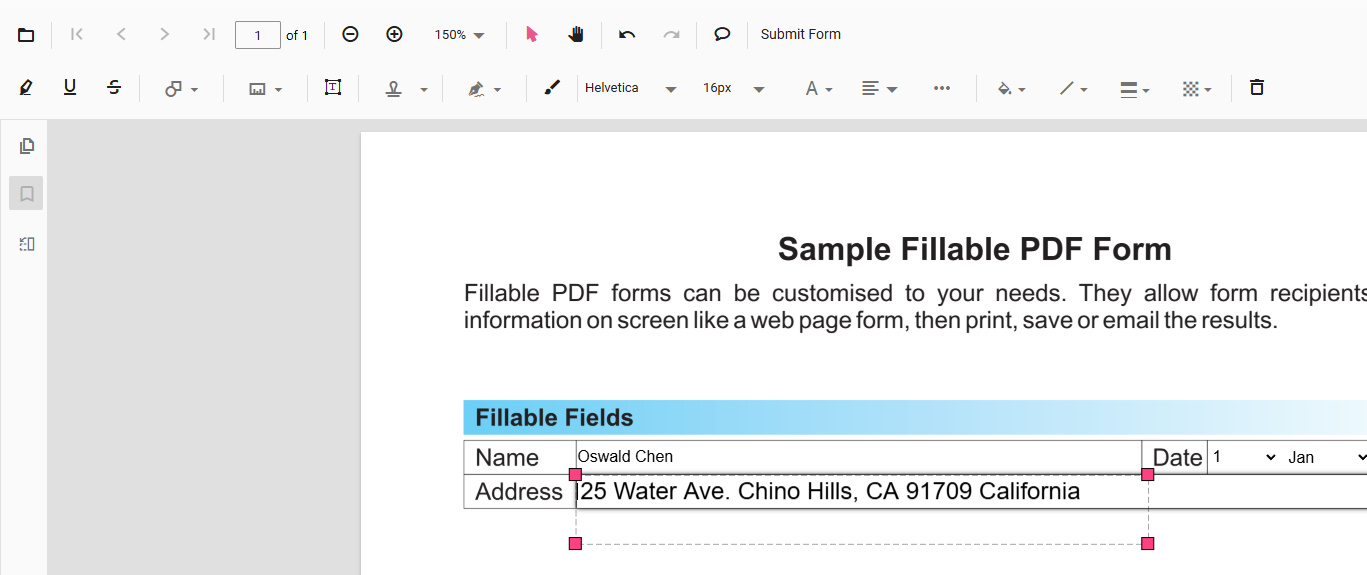 Fill in and Resize