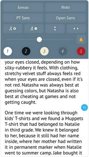 Gerty the EPUB reader for iPhone