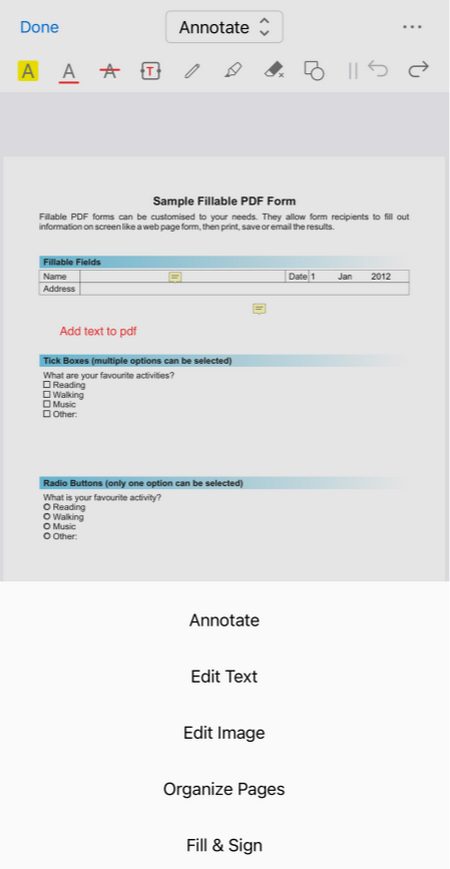 Go to Edit Text