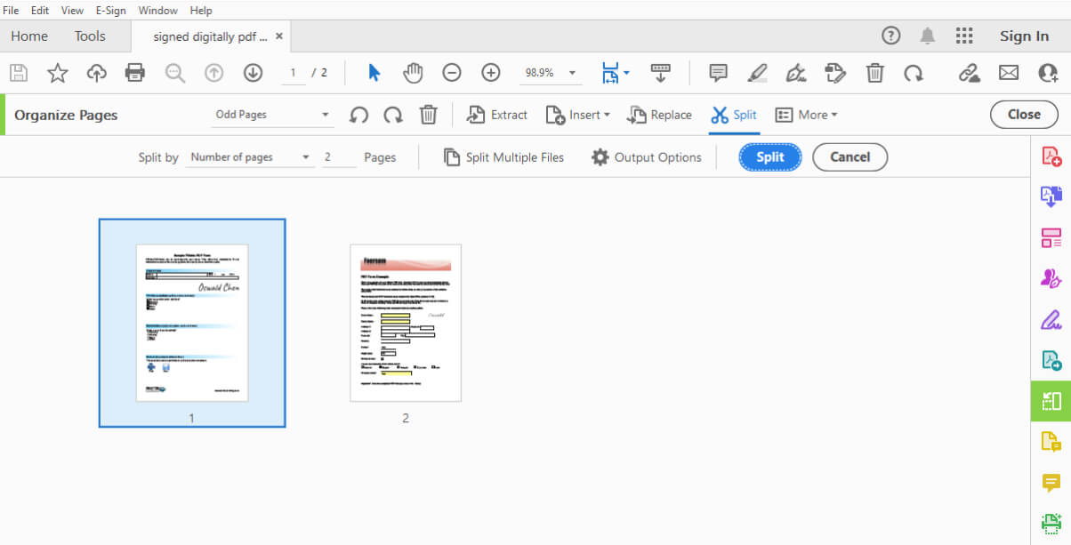 How to Split a Signed PDF without Losing Digital Signature