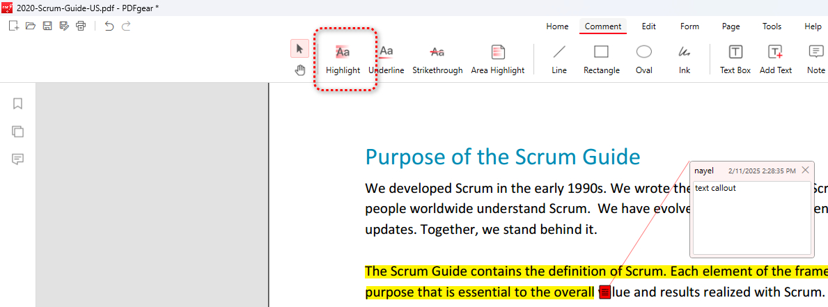 Use Highlight with Callout