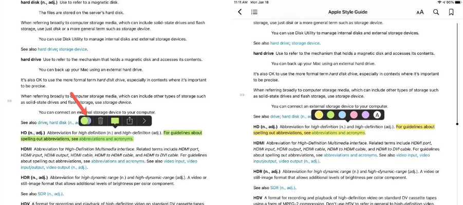 Highlight PDF in Books App