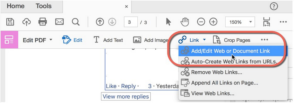 Add Links in PDF in Adobe Acrobat