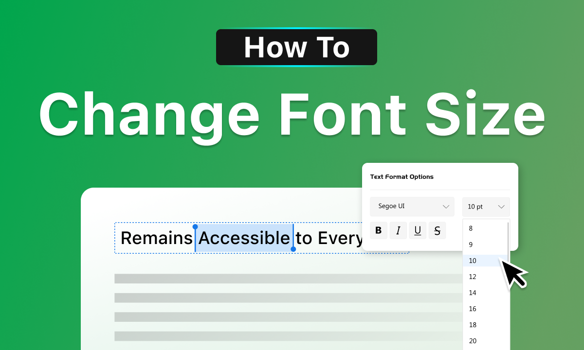 How To Change Font Size in PDF