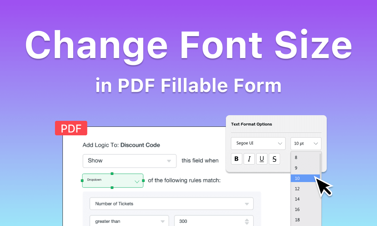 How to Change Font Size in PDF Fillable Form