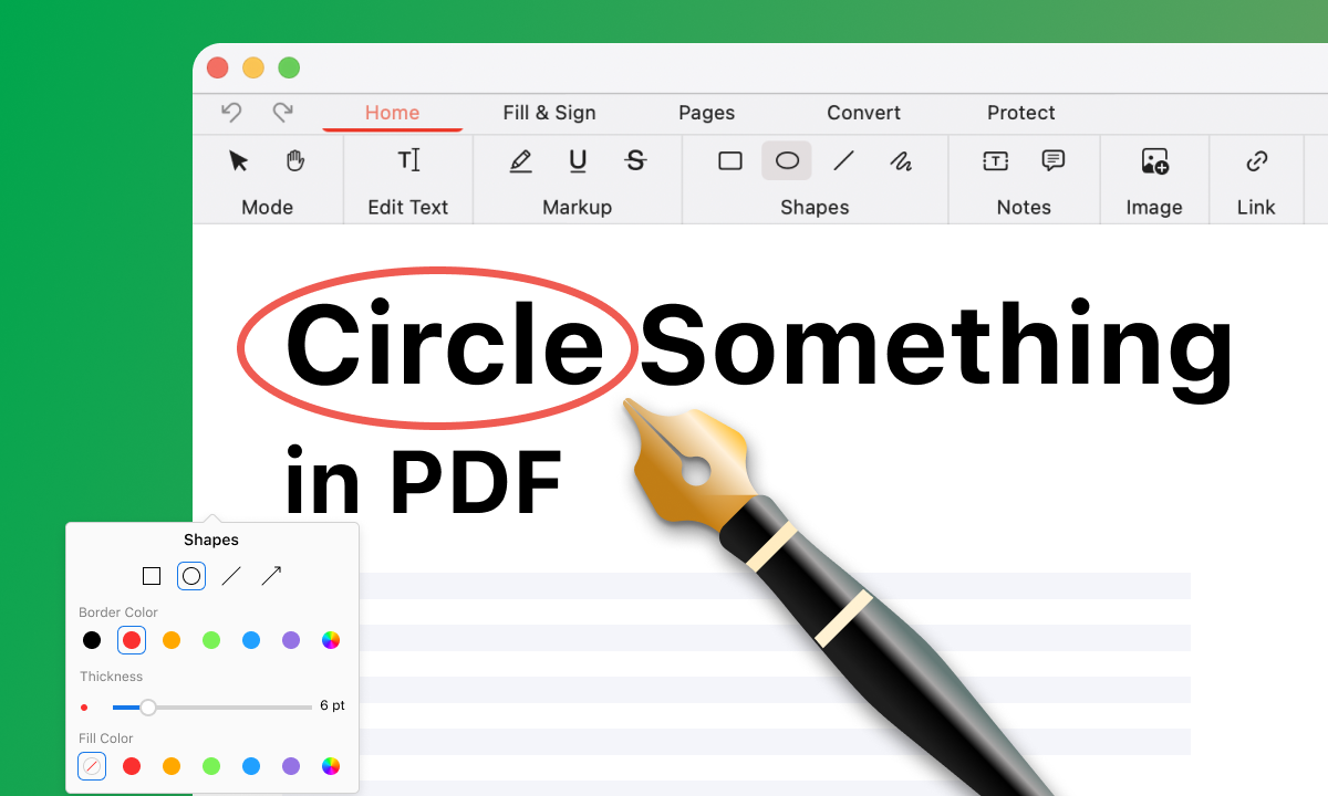 How To Circle Something in PDF