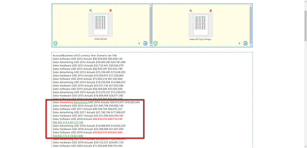 Compare Two PDFs in PDF24