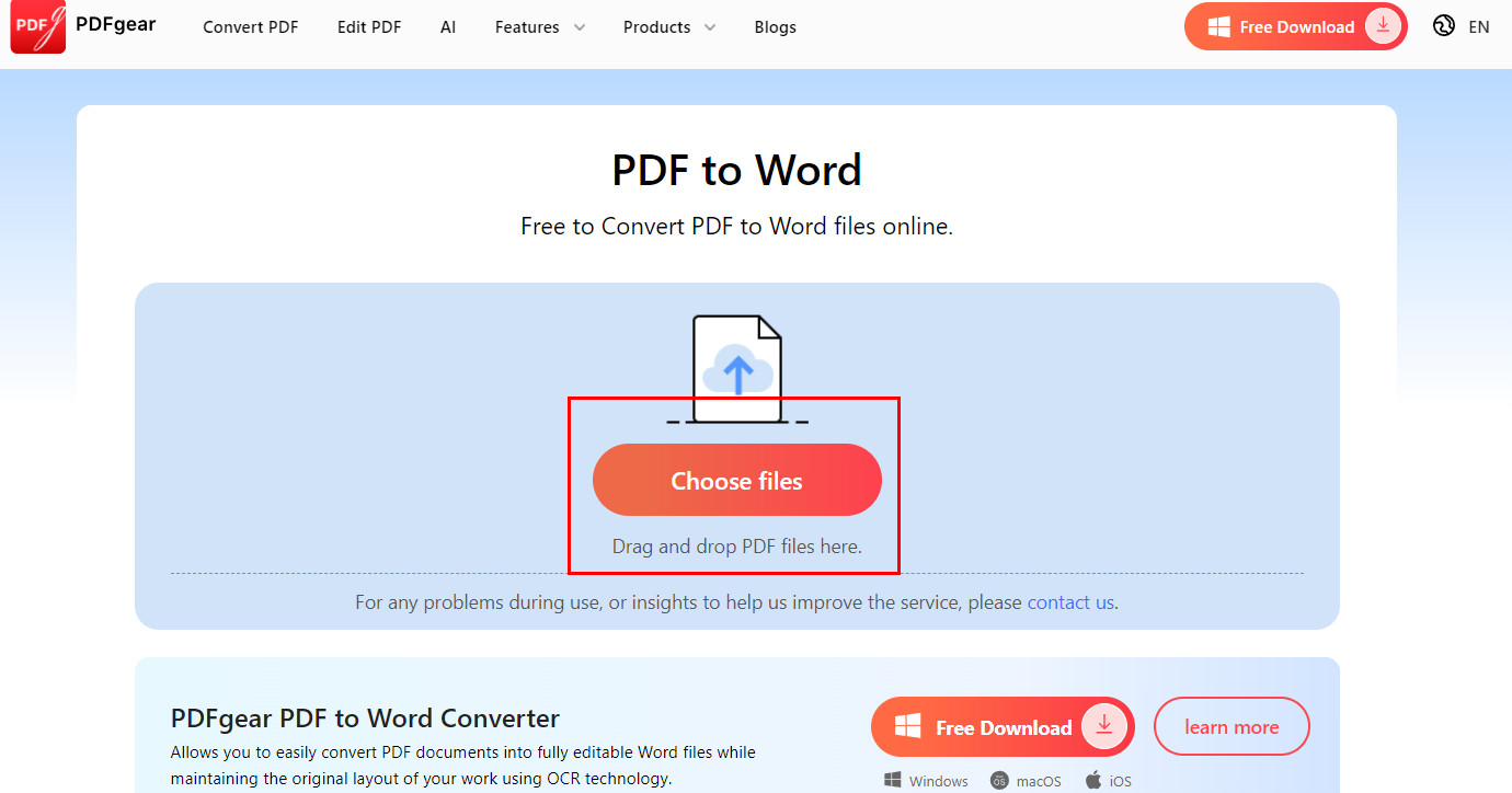 Convert PDF to Word Through PDFgear