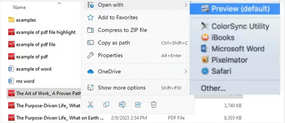 Open a PDF File in the Preview Application