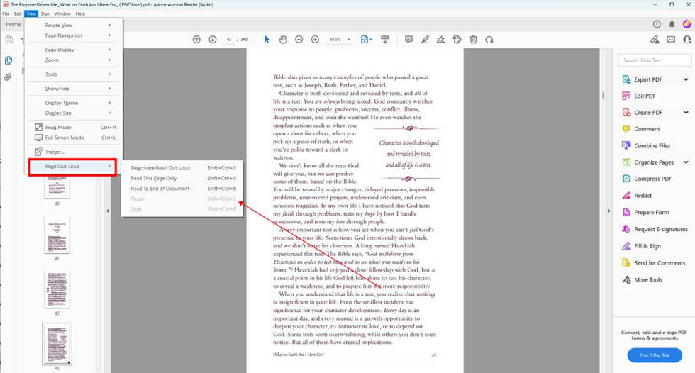 Read PDF Aloud in Adobe Acrobat Reader