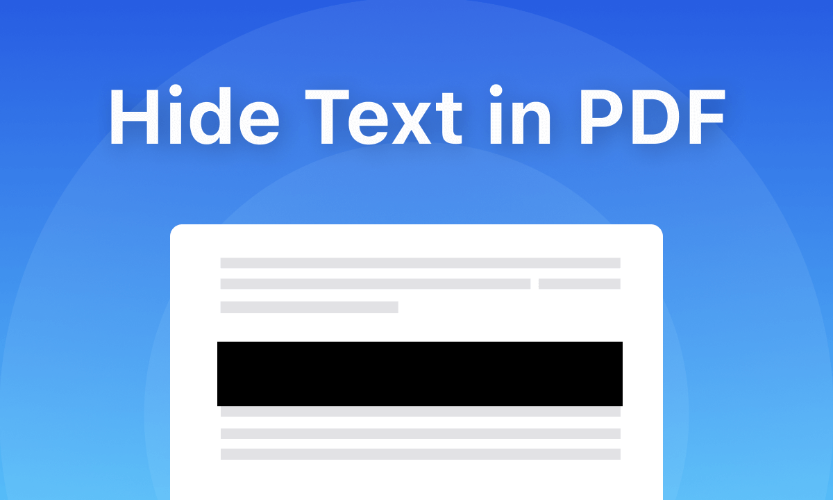 How to Hide Text in a PDF