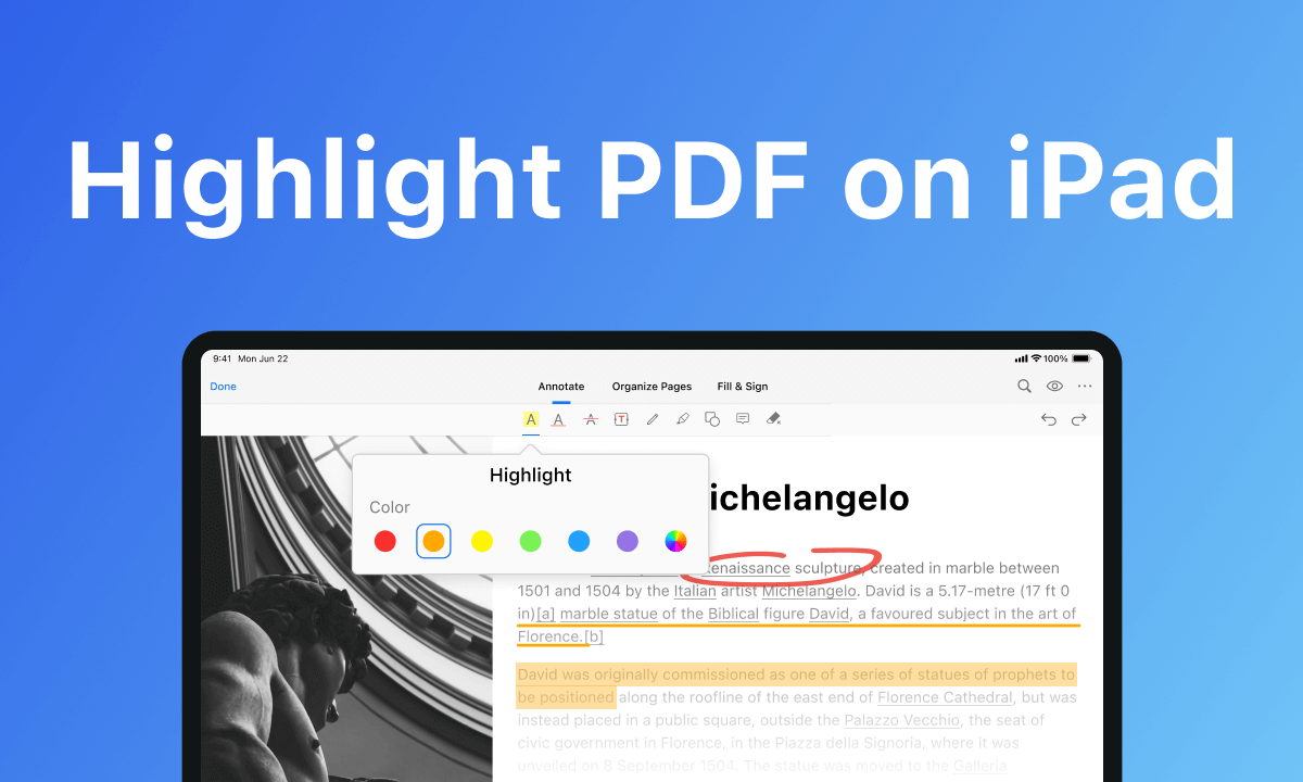 How to Highlight PDF on iPad