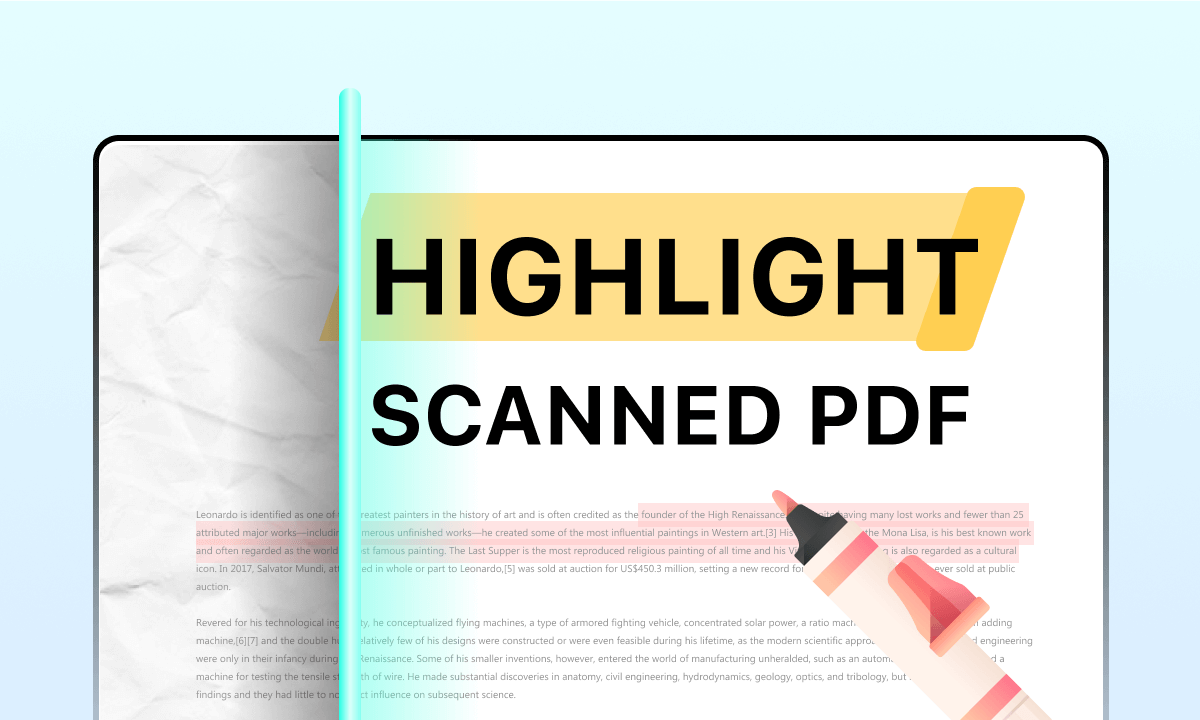 How to Highlight Scanned PDF